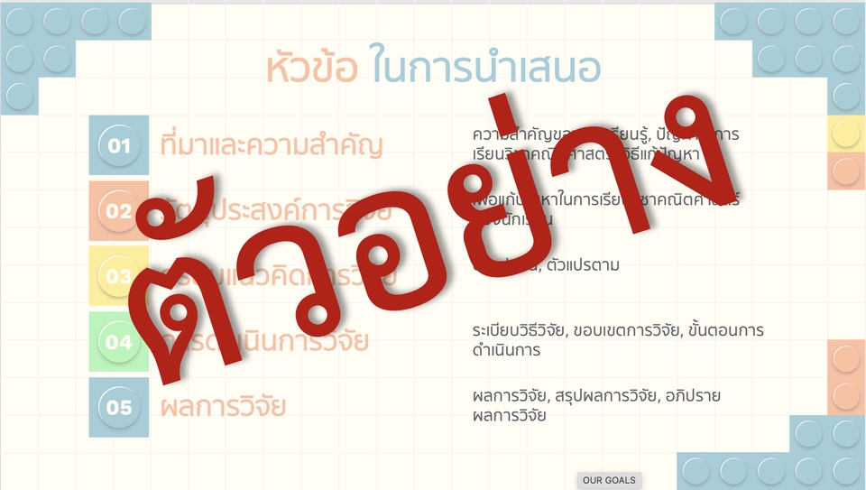 Presentation - รับทำ PowerPoint นำเสนองานวิจัย การค้นคว้าอิสระ รายงาน วิทยานิพนธ์ - 2