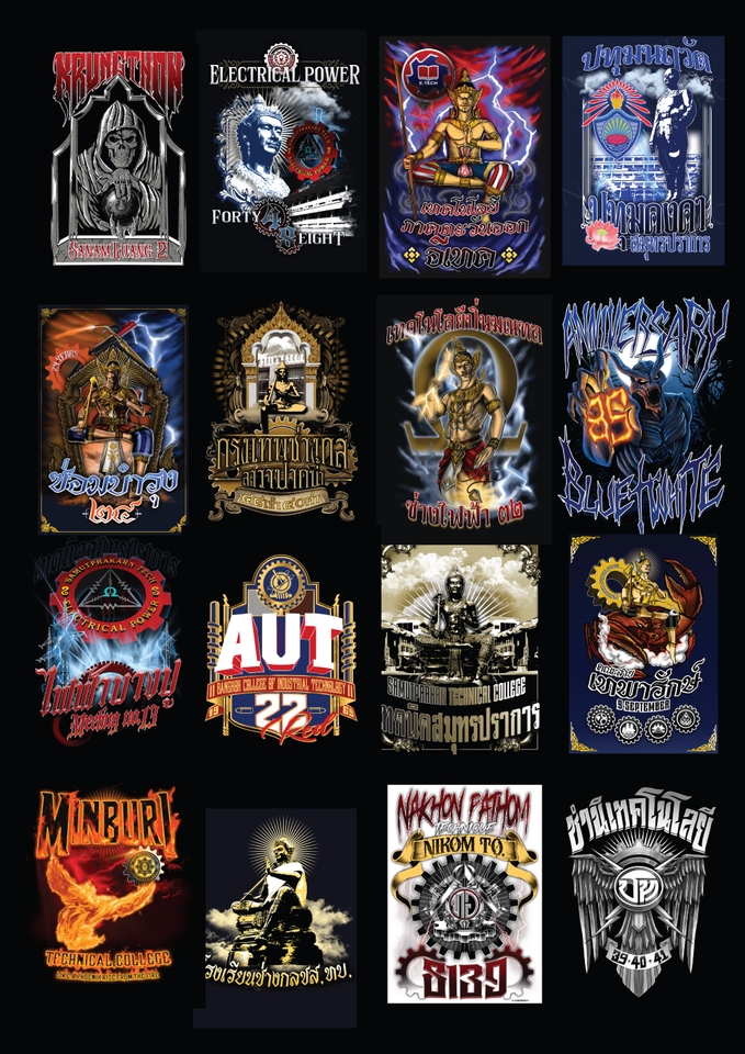 วาด/ออกแบบแพทเทิร์นเสื้อผ้า - ออกแบบลายเสื้อ/Illustrator/Concept art/Emblem/Digital painting คุณภาพสูง - 10