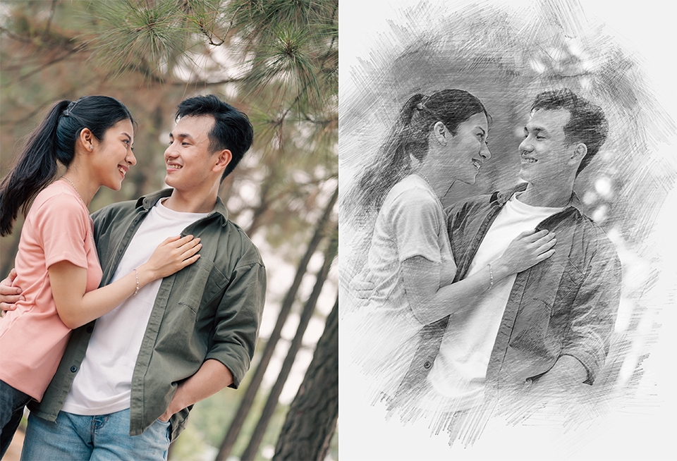 วาดภาพเหมือน Portrait - ภาพเหมือน สไตล์สีน้ำ สีน้ำมัน ภาพสเก็ต ภาพวาด สำหรับเป็นของขวัญ วันเกิด รับปริญญา ในโอกาสพิเศษต่างๆ  - 6