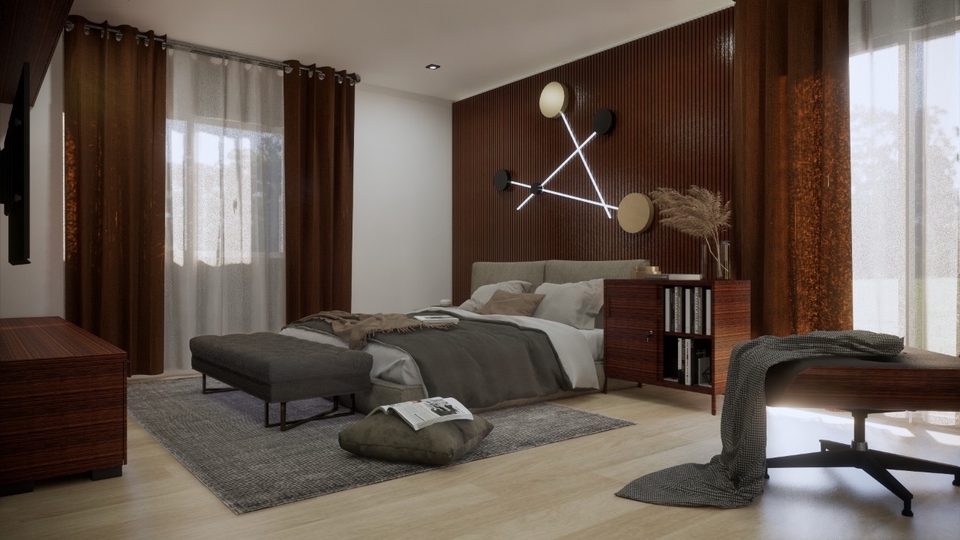 ออกแบบตกแต่งภายในและภายนอก - รับทำภาพ Rendering ภายใน หรือ ภายนอก เขียนแบบออกแบบ บ้าน 150 ตรม.ขึ้นไป ลงสีแปลน presentation - 27