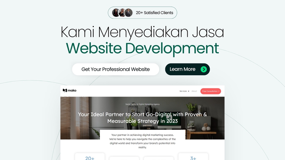 Jasa pembuatan website profesional untuk membantu bisnis Anda go digital dengan strategi terbukti di tahun 2023.