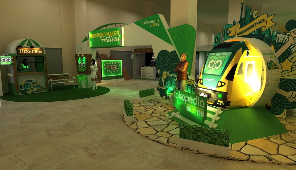 3D & Perspektif - 3d desain booth Pameran - 25