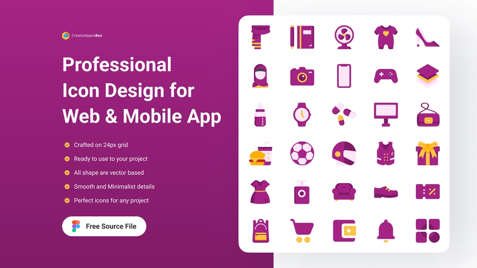 UI & UX Design - Professional Icon Design for Web & Mobile Application - 1