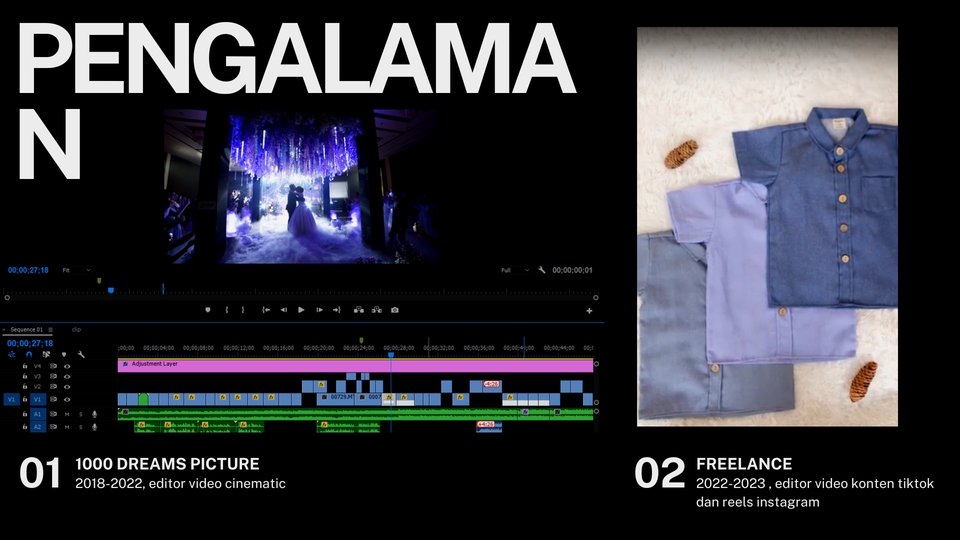 Video Editing - Jasa Editing Video bisa 1-3 hari jadi(Video Youtube,Cinematic Wedding Konten Tiktok,Video Reels dll) - 2