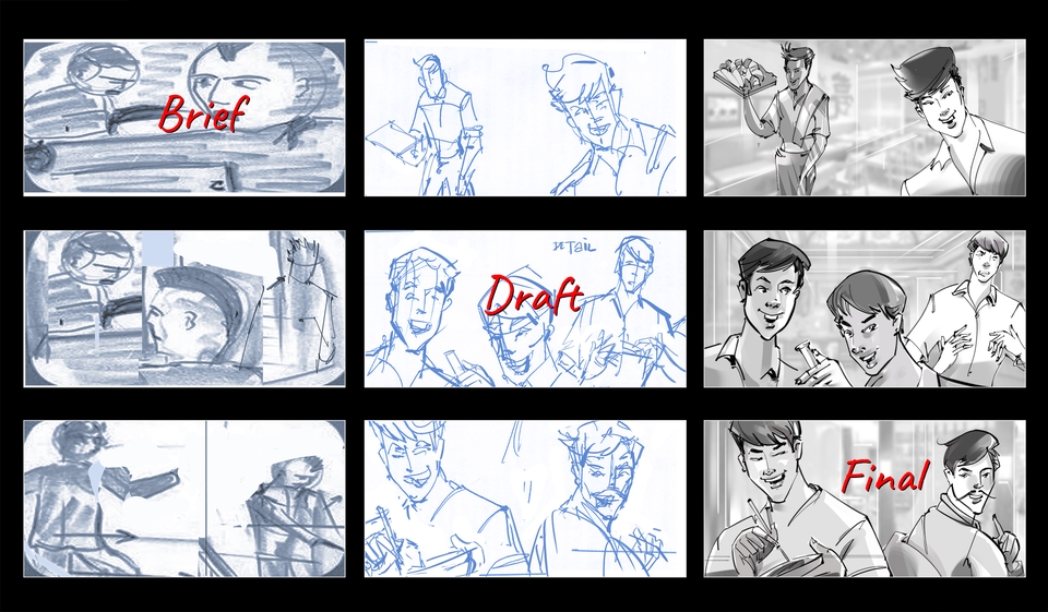 วาด/ออกแบบสตอรี่บอร์ด - Storyboard For Advertising. - 8