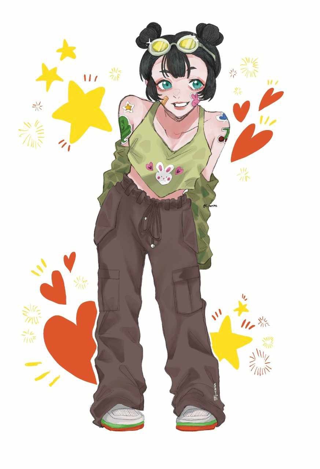 รับวาดรูปการ์ตูนอนิเมะน่ารัก สไตล์มินิมอล วาดรูปสาวการ์ตูน