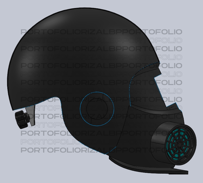 Jasa Desain 3D - Model Helm 3D untuk Desain Interior 3D