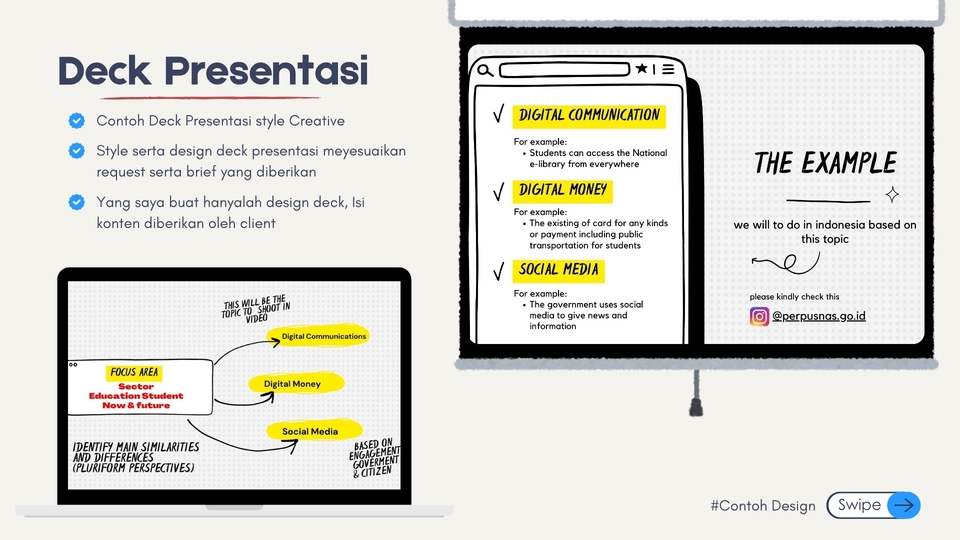Jasa desain presentasi powerpoint, contoh template presentasi desain kreatif untuk kuliah atau seminar.