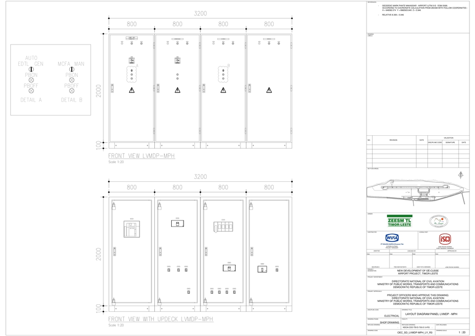 CAD Drawing - DESAIN INSTALASI TITIK LAMPU & PANEL LISTRIK TEGANGAN RENDAH 220V - 380V - 6