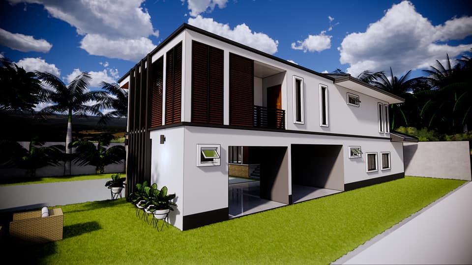 เขียนแบบวิศวกรรมและออกแบบโครงสร้าง - ออกแบบ เขียนแบบบ้าน 4.18 HOME - 2