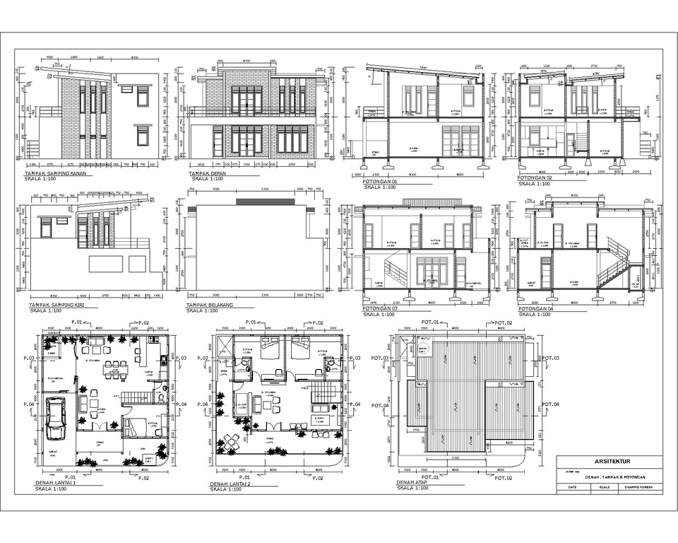 CAD Drawing - Gambar Kerja Arsitektur & Interior - 2