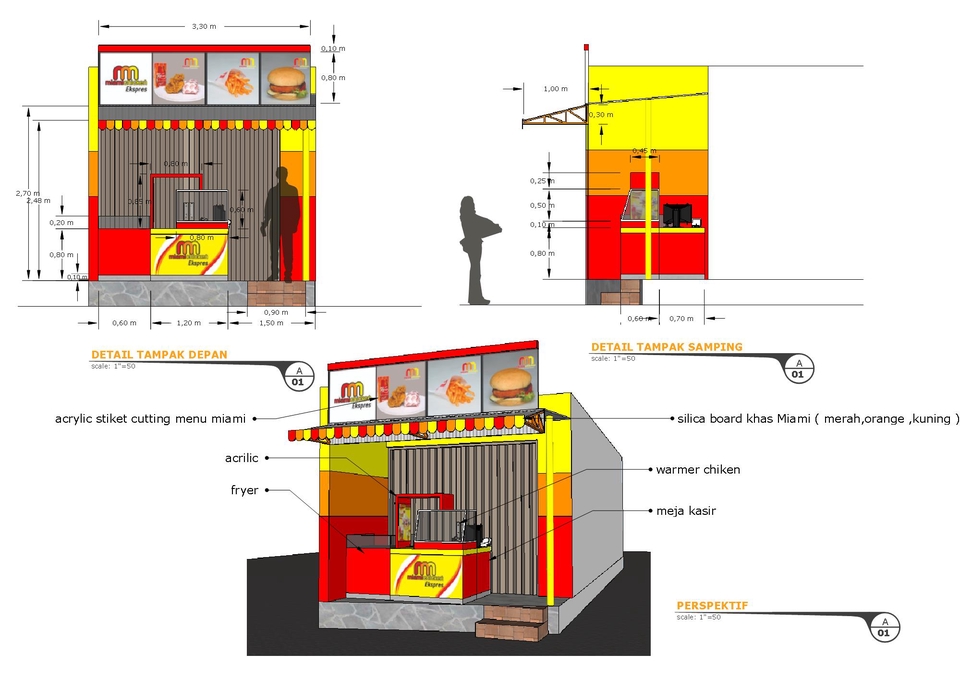 3D & Perspektif - JASA DESAIN 3D RUMAH TINGGAL,PERUMAHAN,GATE,TOKO,RUKO,RUMAH KOS,CAFE,DLL - 2