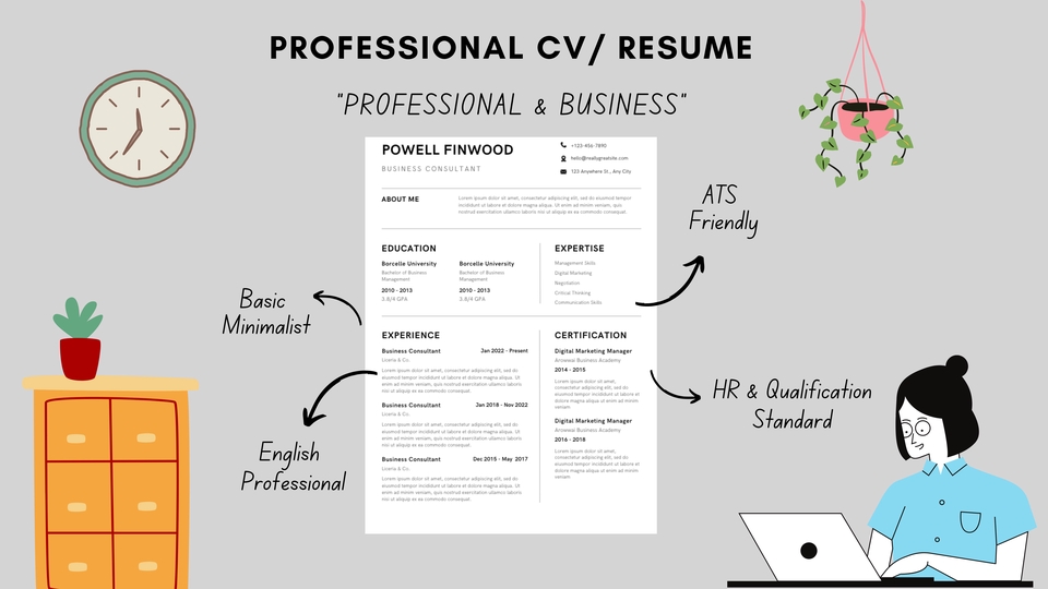 Portfolio & Resume - PROFESSIONAL RESUME & CV ATS FRIENDLY - 1