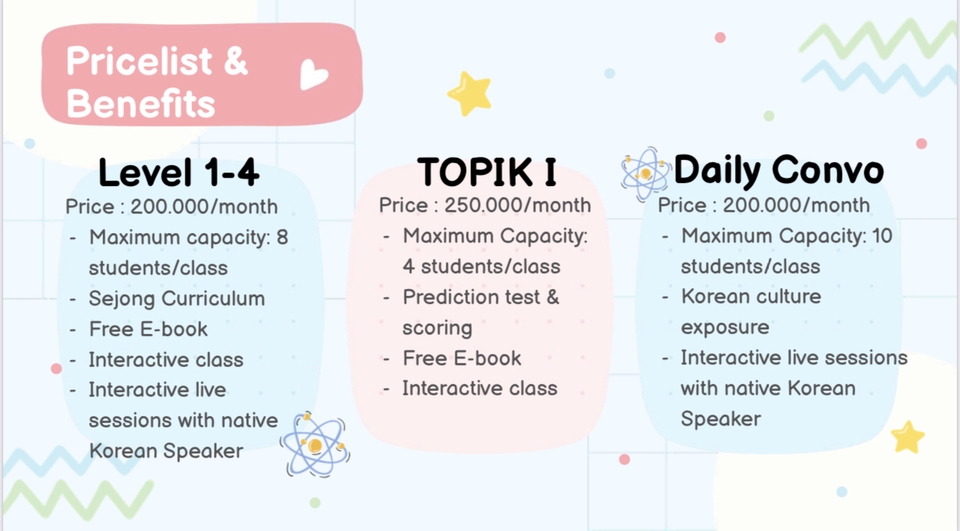 Kursus Bahasa Korea Online: Level 1-4, TOPIK 1, Daily Convo - Pelajari Bahasa Korea dengan Harga Terjangkau