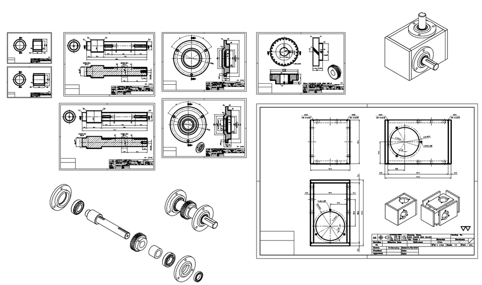 เขียนแบบวิศวกรรมและออกแบบโครงสร้าง - ออกแบบ/เขียนแบบ เครื่องจักรกล,Product 3D Model ด้วยโปรแกรม Auto cad and Solidworks - 4