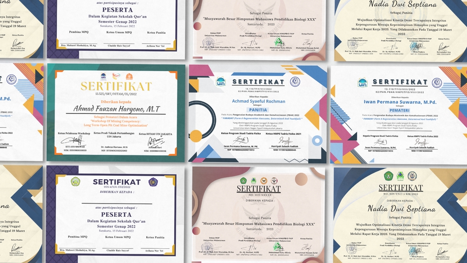 Digital Printing - Jasa Desain Setifikat Murah & Cepat Untuk Berbagai Kebutuhan Kegiatan, Kepanitiaan, dan Organisasi - 3