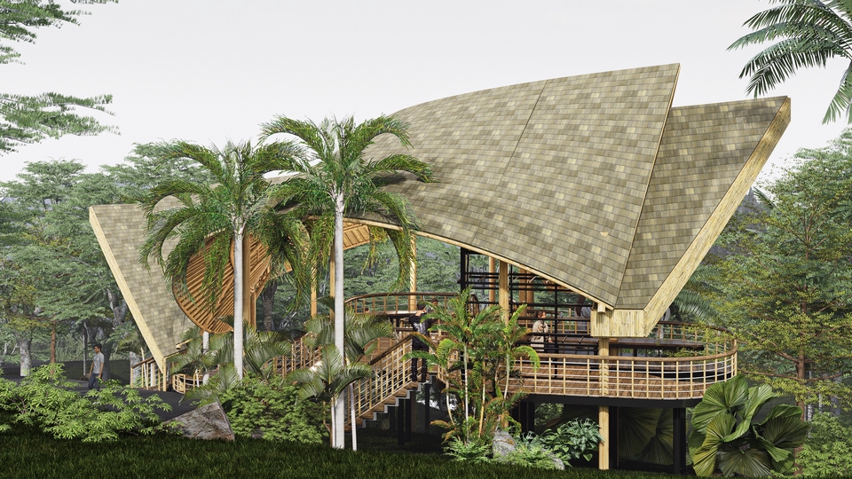 รับออกแบบบ้านพักตากอากาศสไตล์โมเดิร์น ออกแบบตกแต่งภายในสวยงาม