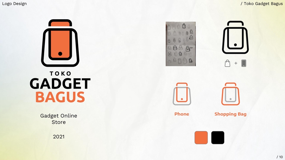 Desain logo untuk toko online gadget bernama Toko Gadget Bagus