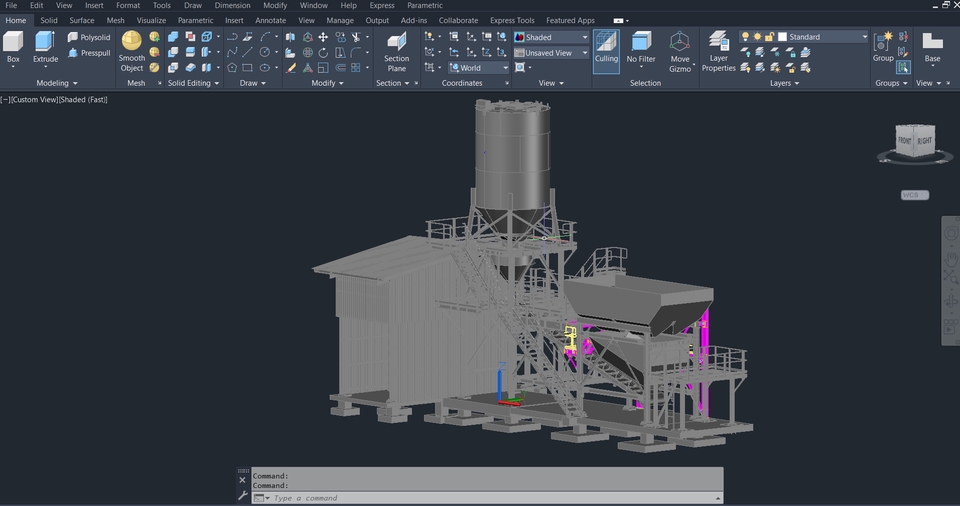 Jasa desain 3d model beton mixer untuk proyek konstruksi