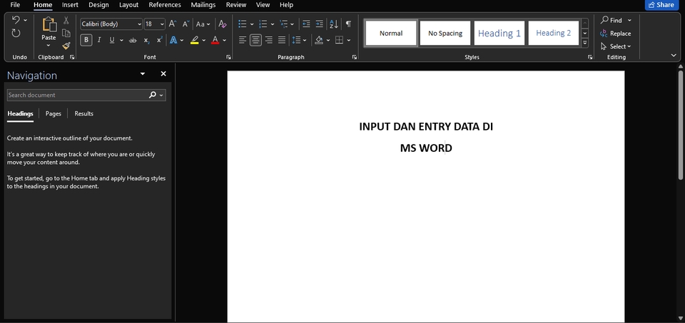 Input Entry Input dan entry data