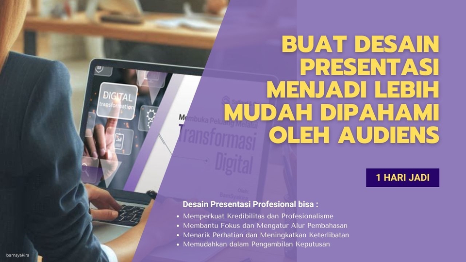 Desain Presentasi Profesional Mudah Dipahami Bergaya Minimalis