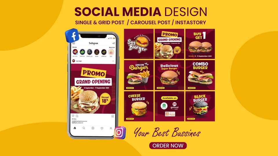 Banner Online - Desain Social Media Design | Banner Online | Carousel Post | E- Flyer Revisi Unlimited - 1