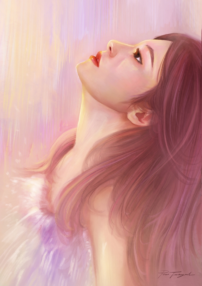 วาดภาพเหมือน Portrait - ภาพวาดคนเหมือน Portrait  แนวหวานละมุน - 18