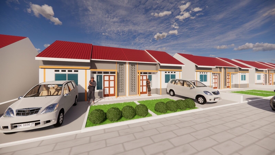 3D & Perspektif - Jasa Design 3D Rumah Tinggal, dan Perumahan` Exterior - 1