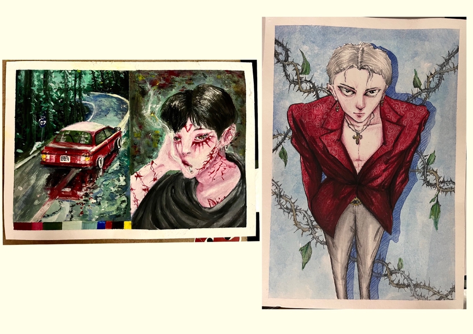 รับวาดภาพประกอบดิจิตอลเพ้นท์ ภาพวาดมืออาชีพ สไตล์ดาร์คแฟนตาซีและพอร์เทรท วาดภาพบุคคล ภาพประกอบนิยาย