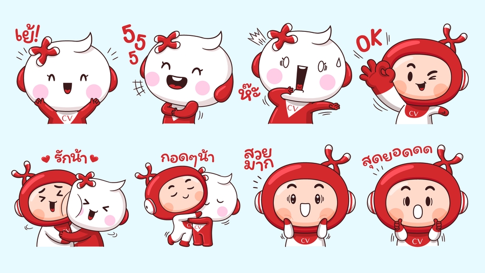 ออกแบบ LINE Sticker - ออกแบบการ์ตูนสติ๊กเกอร์ไลน์ ตามสไตล์ที่คุณลูกค้าต้องการ - 29