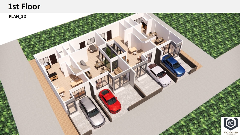 แบบบ้านชั้นเดียว พร้อม BOQ ออกแบบโครงสร้างบ้าน