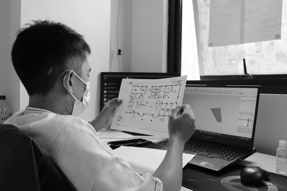 Jasa desain interior rumah minimalis dengan denah ruangan 3D.