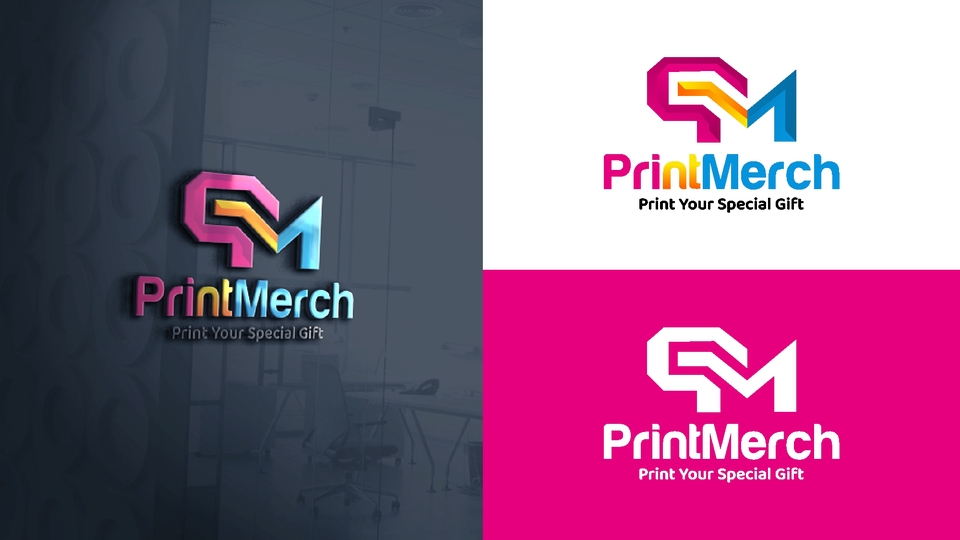 Desain logo PrintMerch, jasa desain logo online murah, buat logo online shop, logo toko online