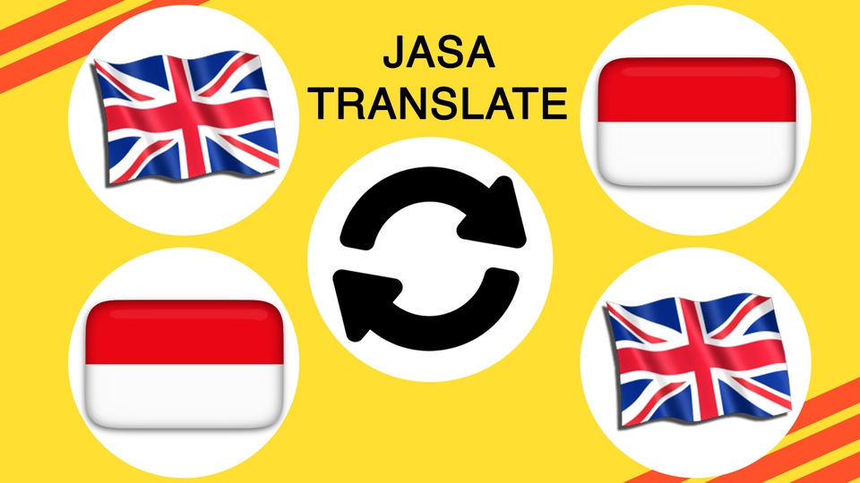 Jasa penerjemah bahasa Inggris ke Indonesia dan sebaliknya. Translate dokumen, artikel, jurnal, dan teks lainnya. Terjemahan berkualitas tinggi dengan harga terjangkau.