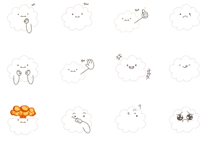 ออกแบบ LINE Sticker - สติ๊กเกอร์ไลน์ ตัวการ์ตูน ตัวคนหัวโต อนิเมชั่น - 9