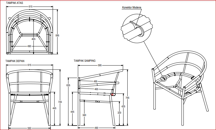 Desain Furniture - Jasa Shop Drawing 2D dan 3D Furniture & Pogram CNC Manufaktur  - 4