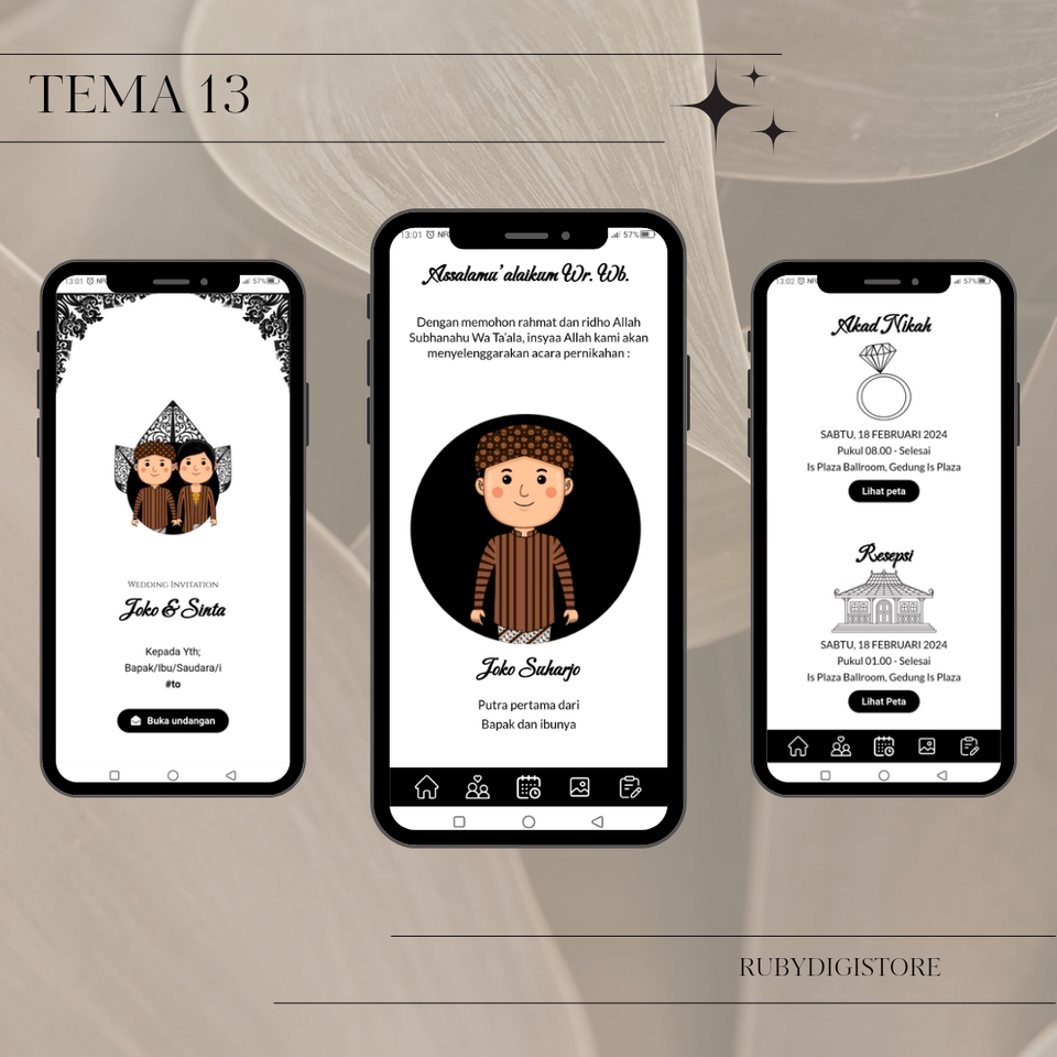 Jasa desain kartu ucapan pernikahan dengan tema sederhana dan elegan, desain minimalis, kartu ucapan pernikahan digital, desain undangan pernikahan, template kartu ucapan pernikahan.