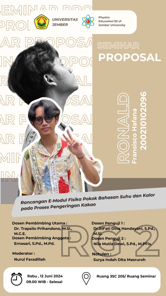 Jasa desain banner instagram untuk seminar, contoh desain banner seminar fisika tentang suhu dan kalor