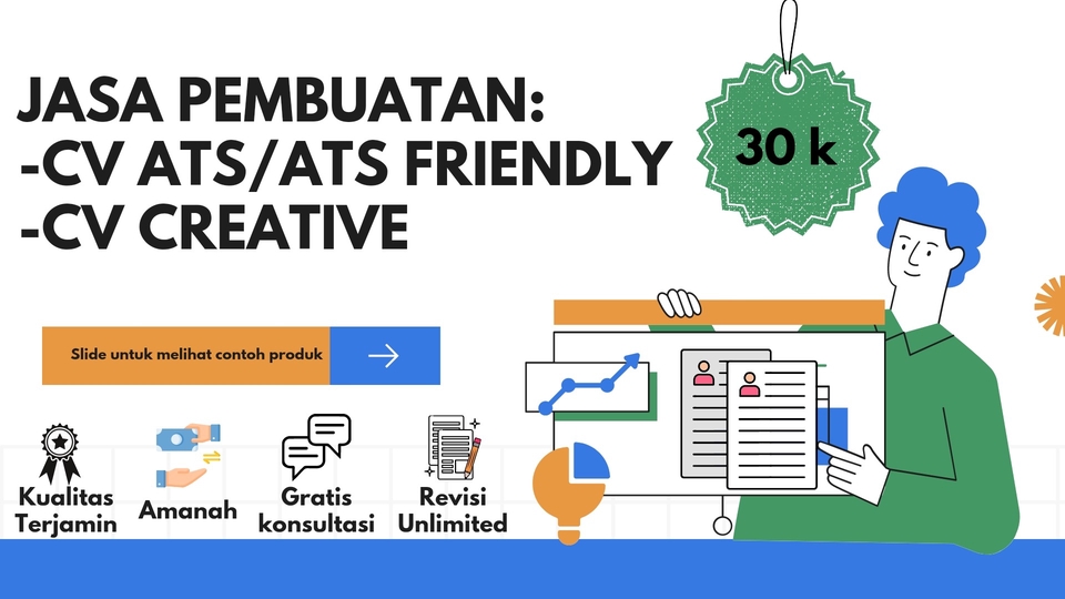 Portfolio & Resume - JASA PEMBUATAN CURRICULUM VITAE ATS / CV ATS FRIENDLY / CV CREATIVE / DAFTAR RIWAYAT HIDUP  - 1