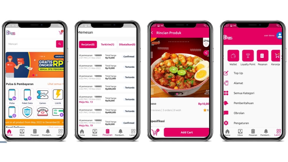 Jasa Pembuatan Aplikasi Mobile Profesional - MarketPlace + PPOB, Website + Aplikasi Android dan ios  (website + apk Seller + apk Customer)