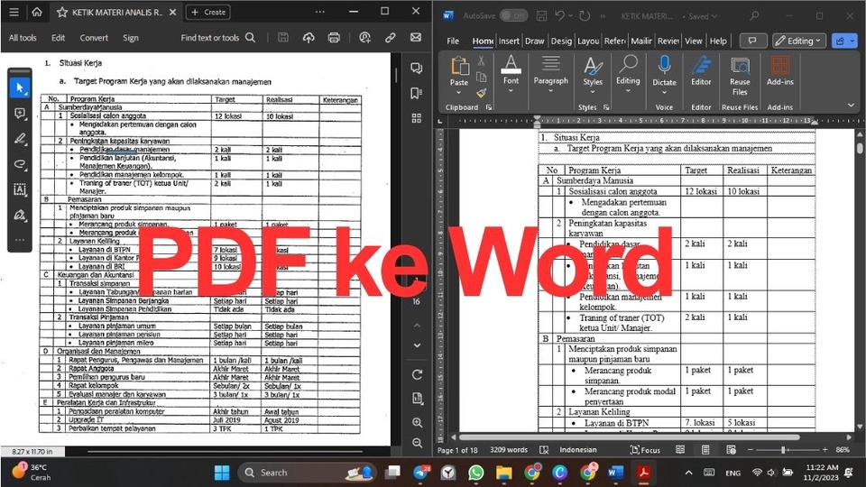 Transkripsi - Jasa Ketik Dokumen & Transkrip Audio Bahasa Indonesia / Inggris - 3