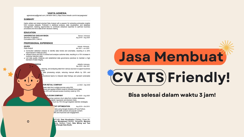 Portfolio & Resume - JASA PEMBUATAN CV ATS FRIENDLY - 1