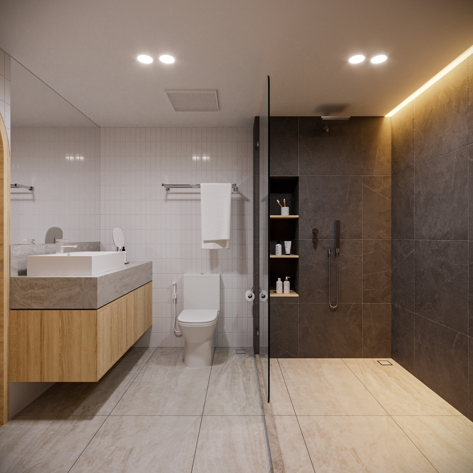 ออกแบบห้องน้ำ3มิติ perspective มุมมองสวยหรู รับออกแบบบ้าน3d ราคาถูก