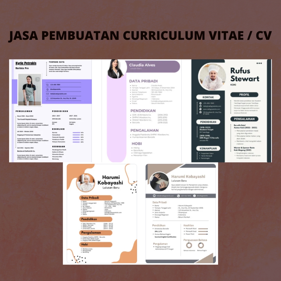 Portfolio & Resume - Jasa pembuatan Curriculum Vitae (CV) - 5
