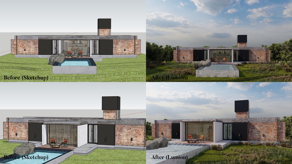 3D & Perspektif - 3D/Rendering Realistic Interior & Eksterior (BIM Archicad/Sketchup Modelling) - 4