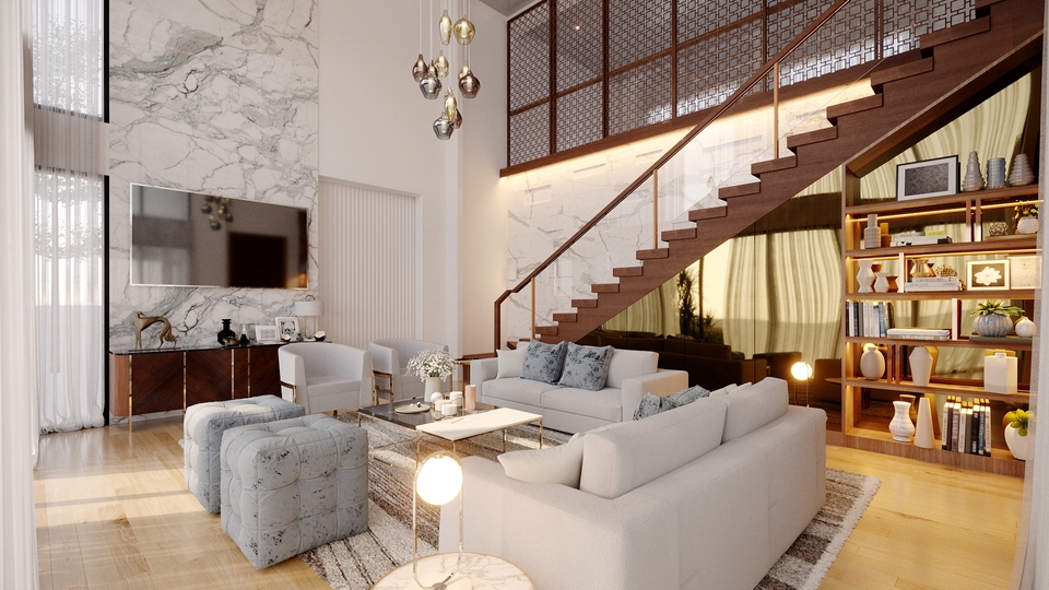 งานออกแบบตกแต่งภายในและทำ 3d perspective