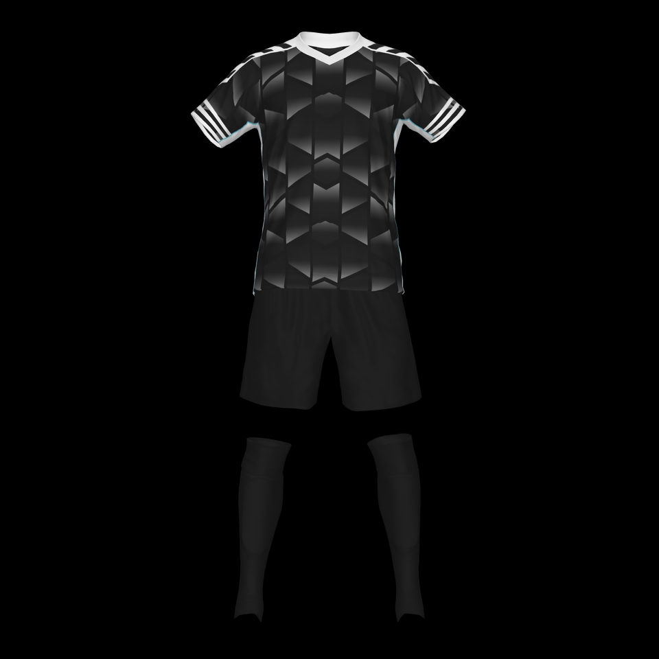 Desain kaos distro hitam putih dengan motif abstrak untuk pria