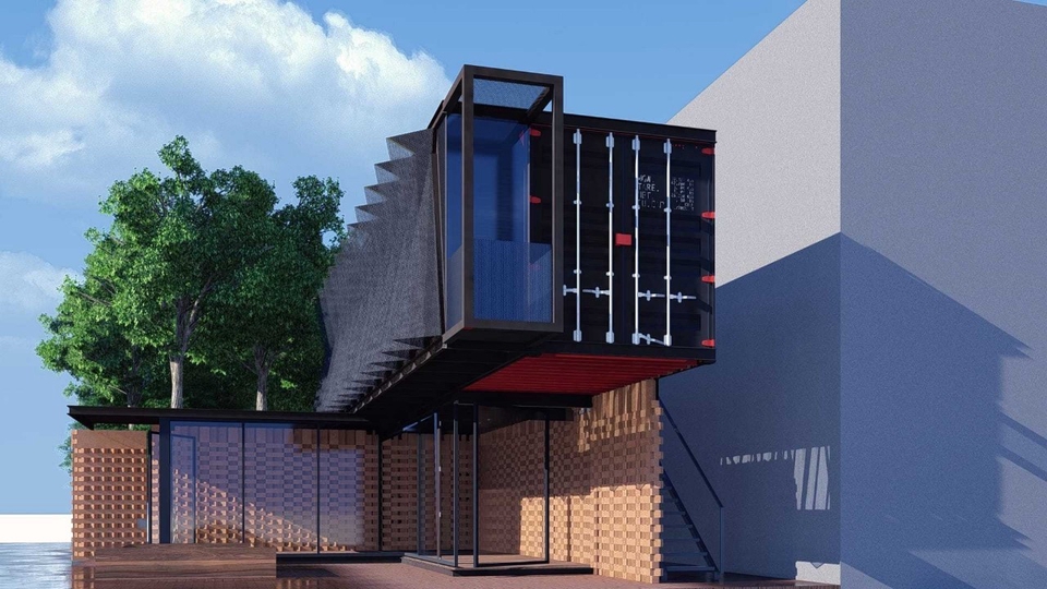 ออกแบบตกแต่งภายในและภายนอก - รับทำภาพ Rendering ภายใน หรือ ภายนอก เขียนแบบออกแบบ บ้าน 150 ตรม.ขึ้นไป ลงสีแปลน presentation - 23