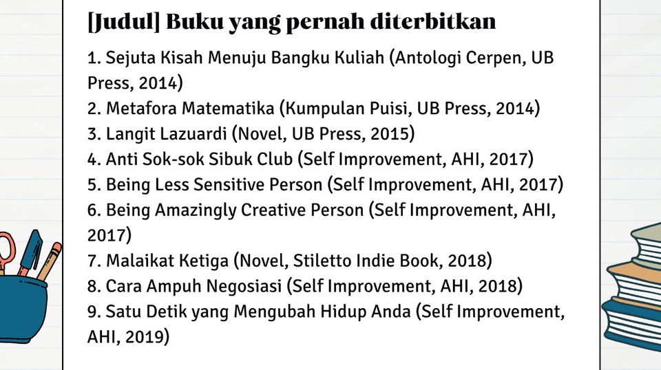 Penulisan Buku - Jasa Menulis Buku & E-book Terbaik (Penulis Profesional) - 8