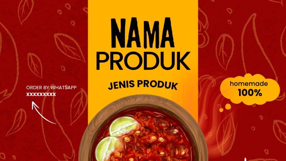 Jasa Desain Kemasan Kotak / Box Untuk Berbagai Produk - Desain Kemasan Sambal Homemade dengan Gaya Minimalis dan modern
